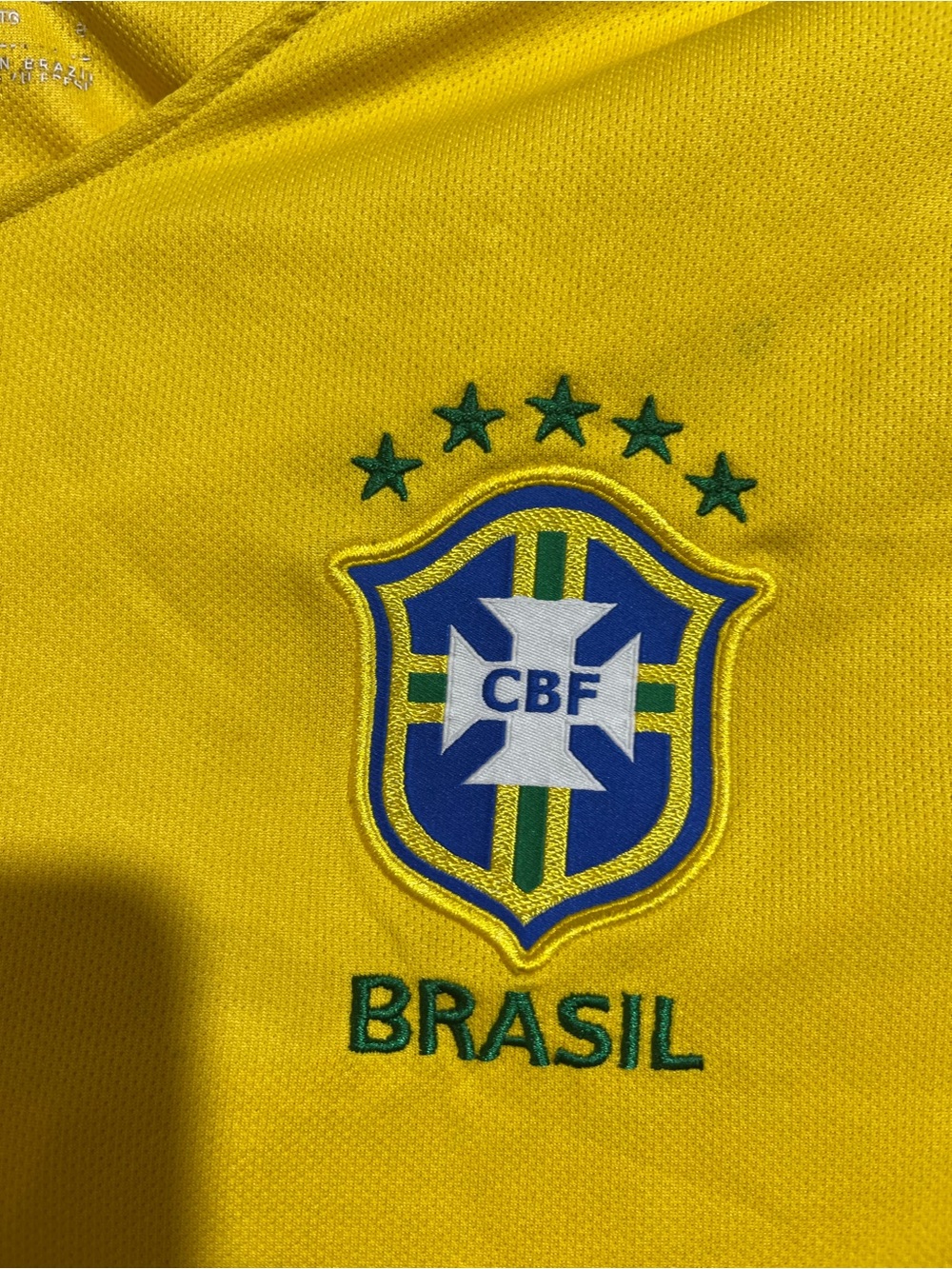 NIKE BRASIL 2016 HOME FOOTBALL SHIRT SOCCER MENS JERSEY MADE IN BRASIL SZ XL - Picture 6 of 14